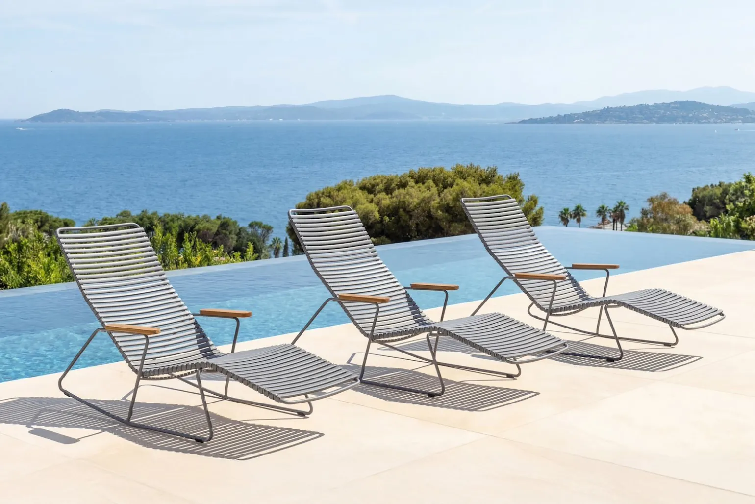 Click solstol med rocker