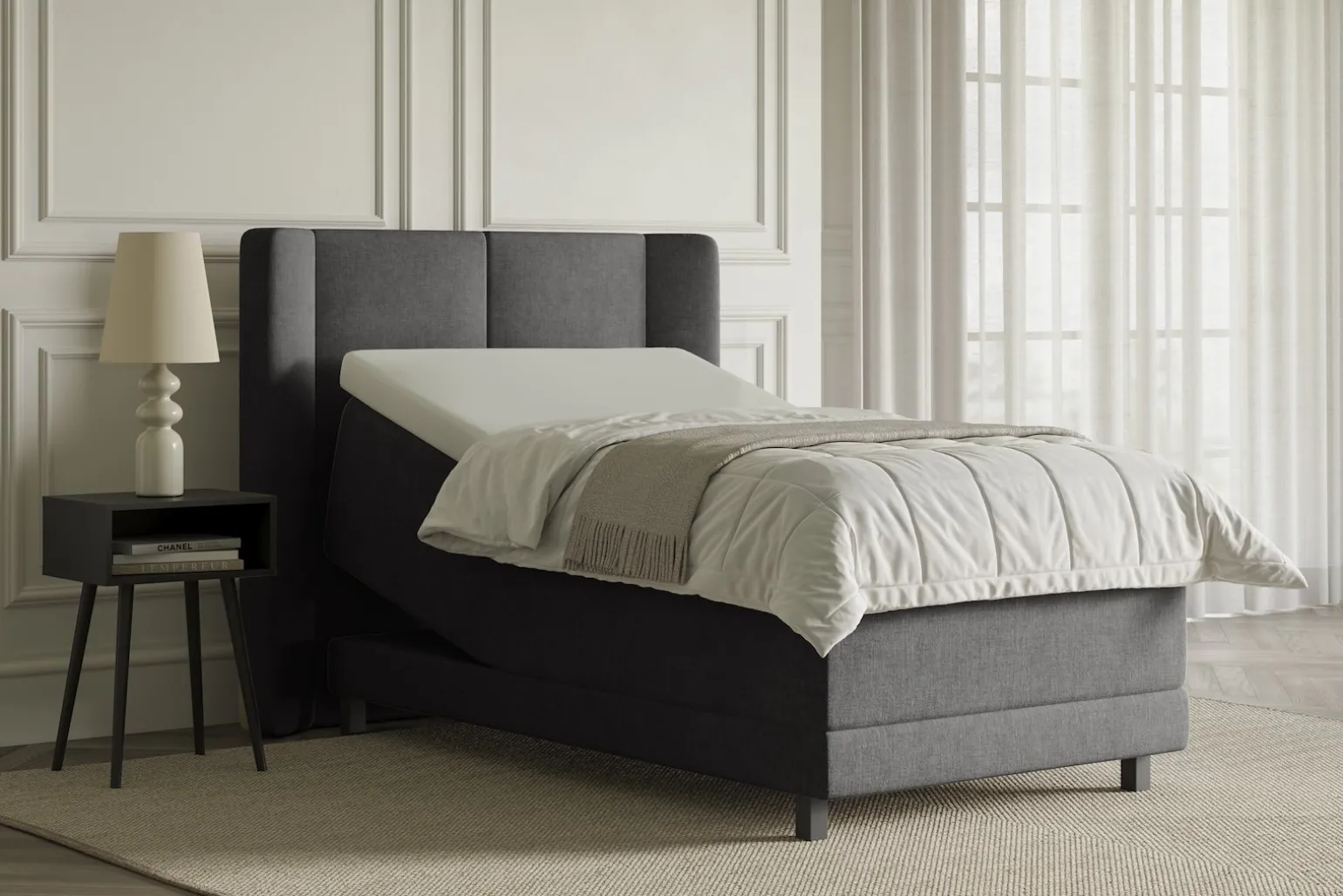 Lux 3 regulerbar seng 90x210 cm