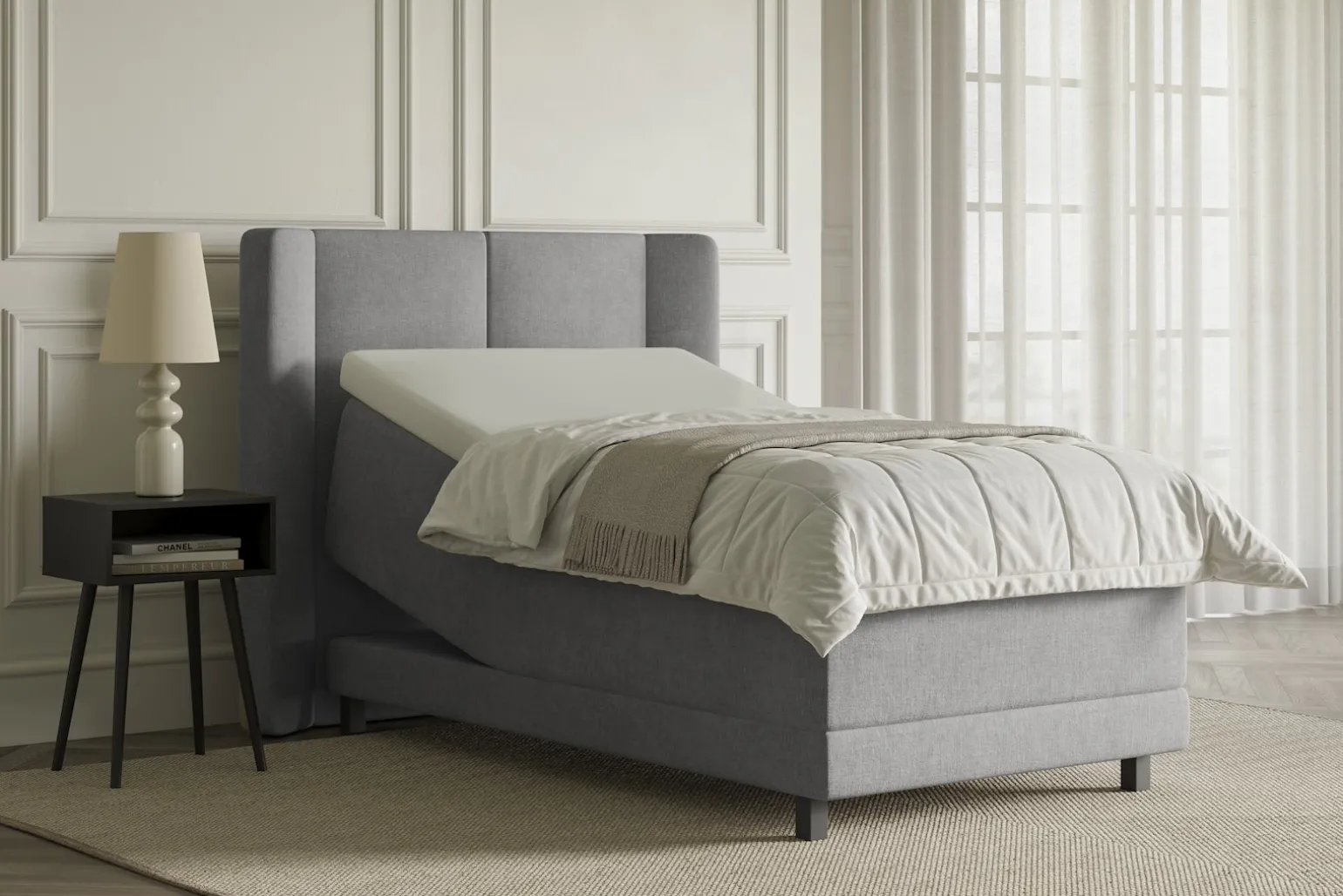 Lux 3 regulerbar seng 105x210 cm