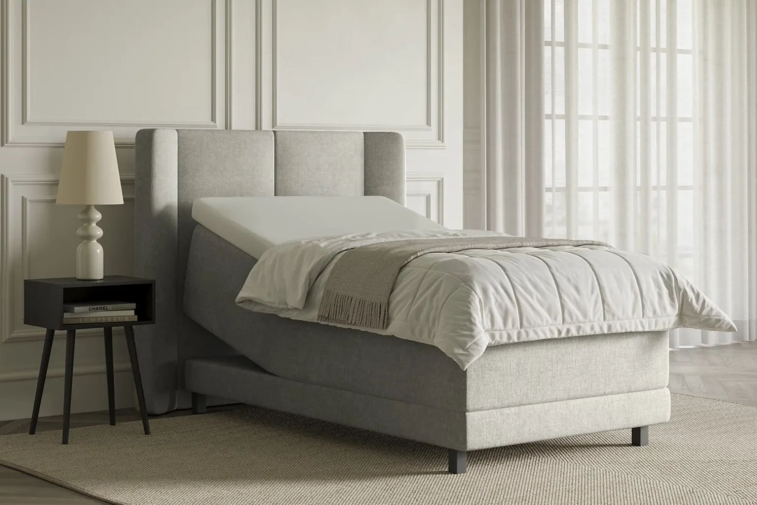 Lux 3 regulerbar seng 80x200 cm