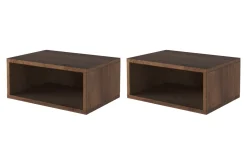 Nattbord Wood røkt eik 2-Pk