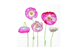 Pale poppies serviett 20pk