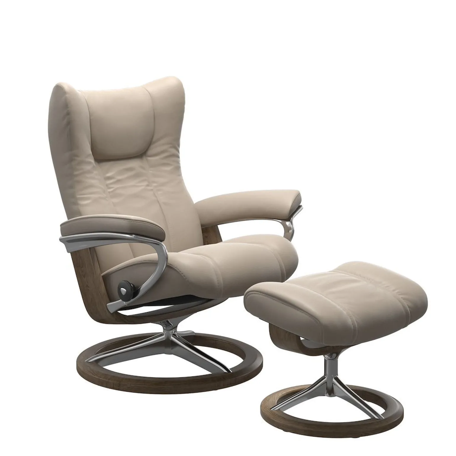 Stressless® Wing (M) Lenestol med krakk