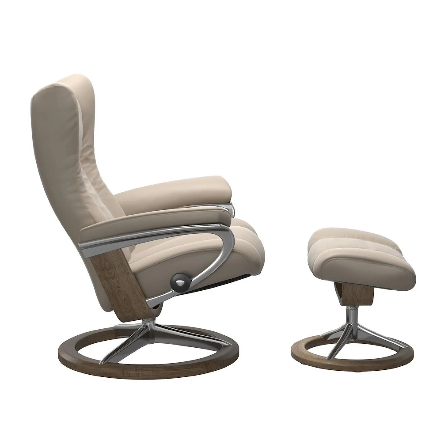 Stressless® Wing (M) Lenestol med krakk
