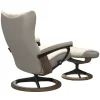 Stressless® Wing (M) Signature lenestol med krakk