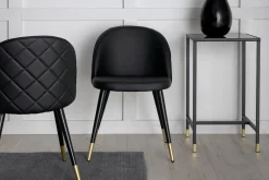 Velvet spisestol Sett av 2