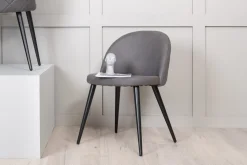 Velvet spisestol Sett av 2