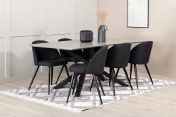 Velvet spisestol Sett av 2