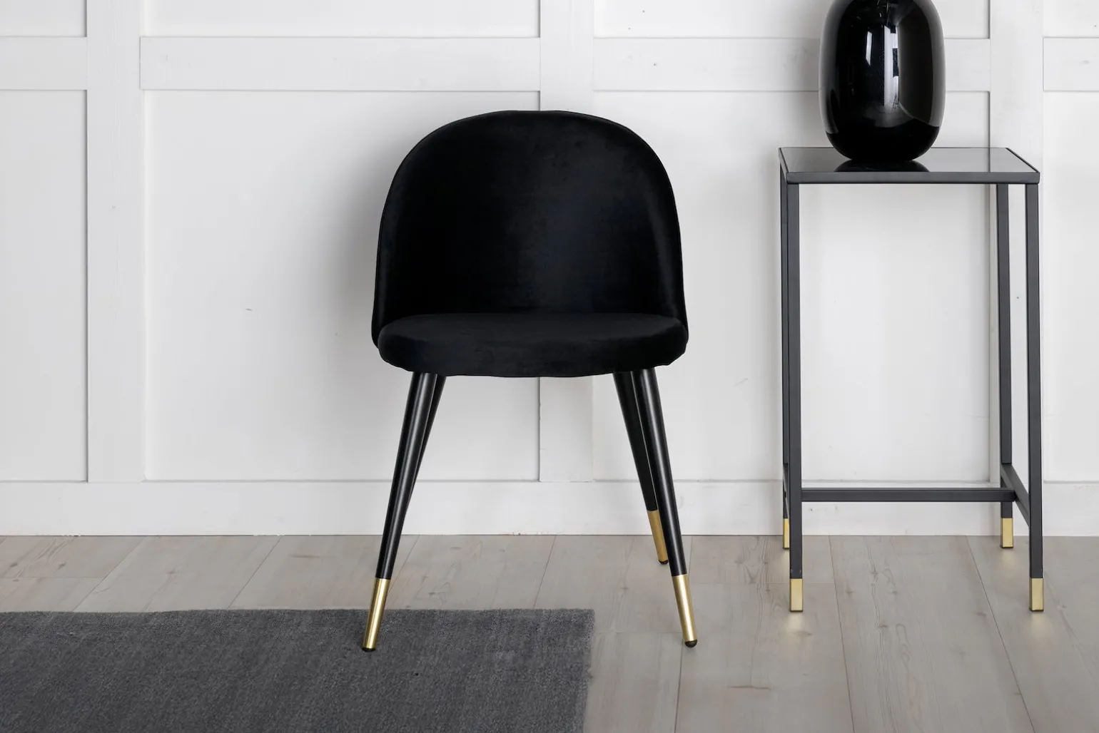 Velvet spisestol Sett av 2